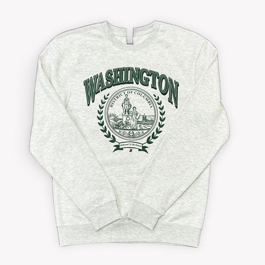 Washington OG Crest Crewneck Sweatshirt - Heather Oatmeal