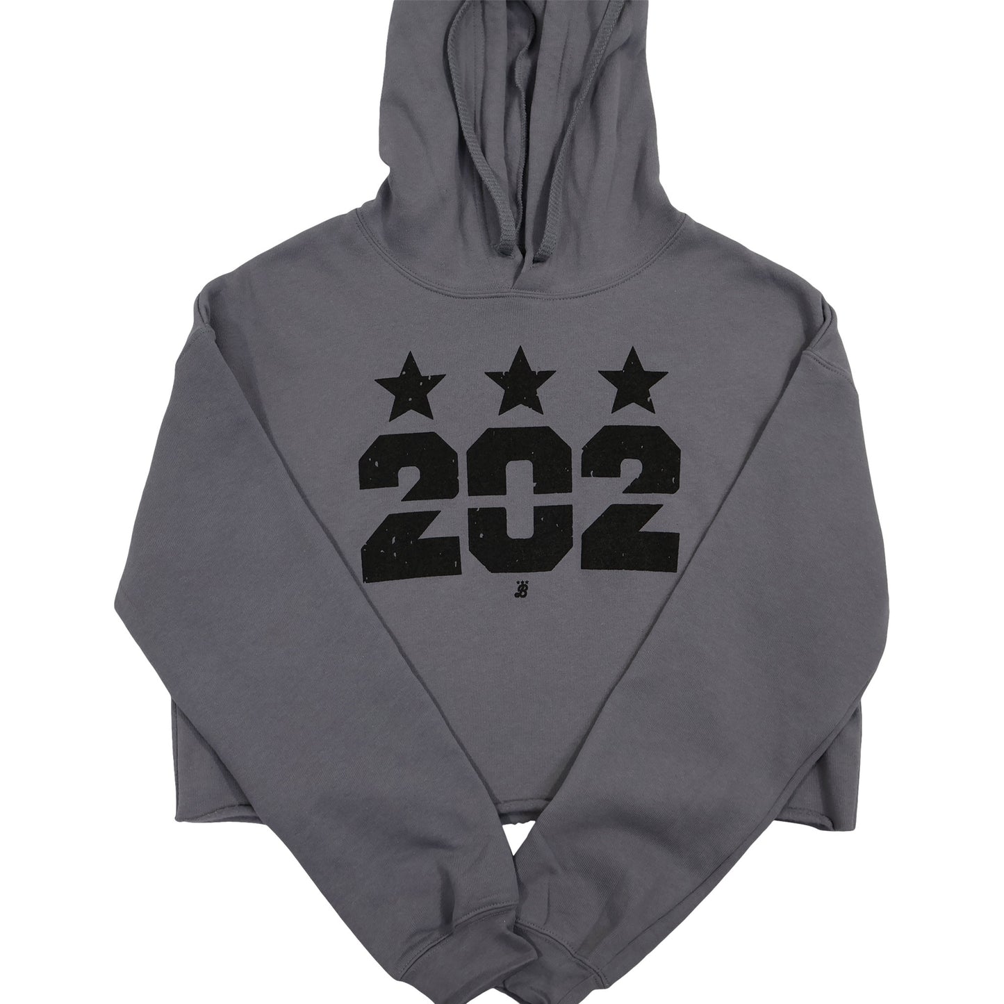 Ladies 202 Stars Sponge Fleece Cropped Hoodie