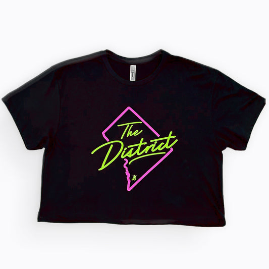 Ladies 'The District Neon' Crop Top