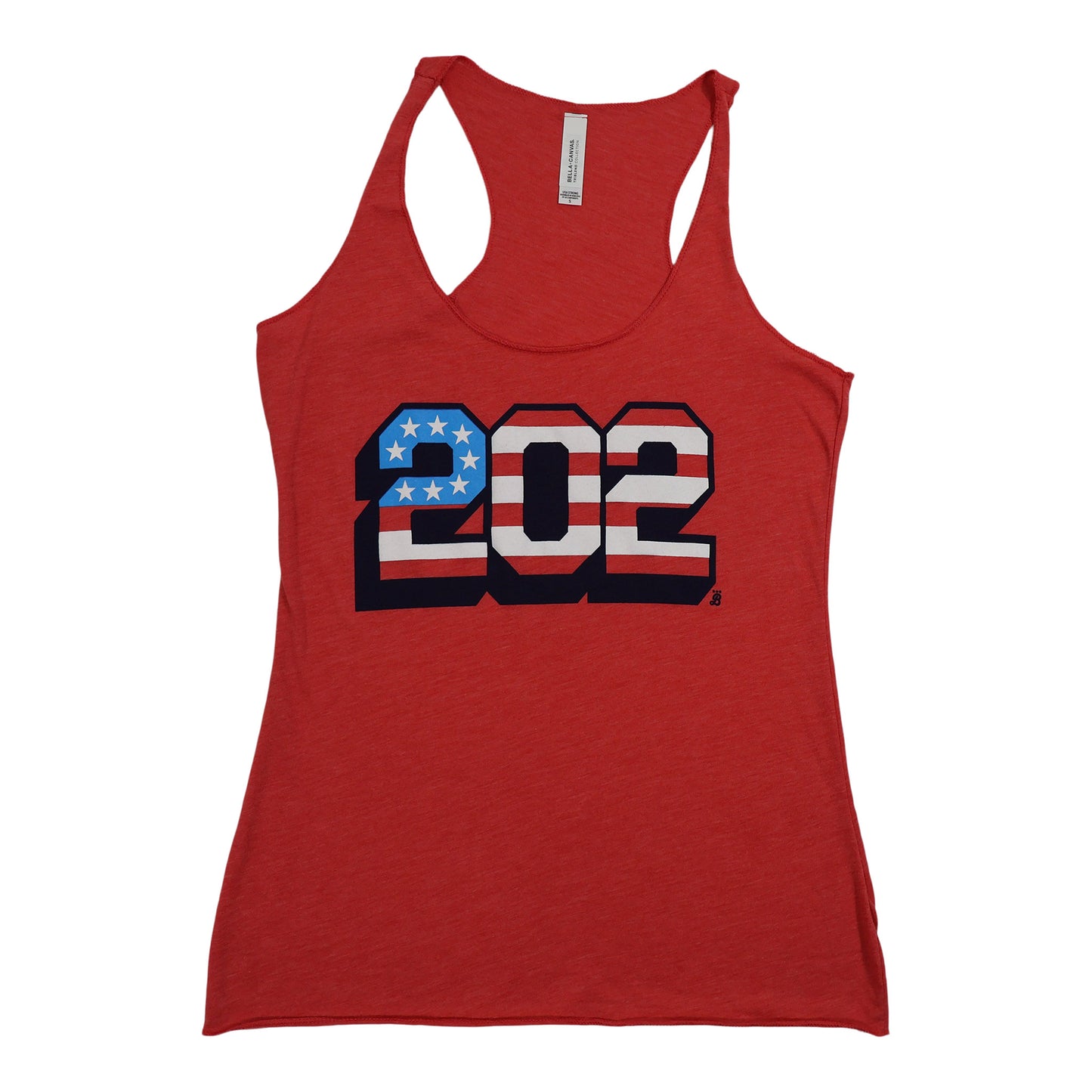 Ladies 202 Stars & Stripes Tank top- Red Triblend