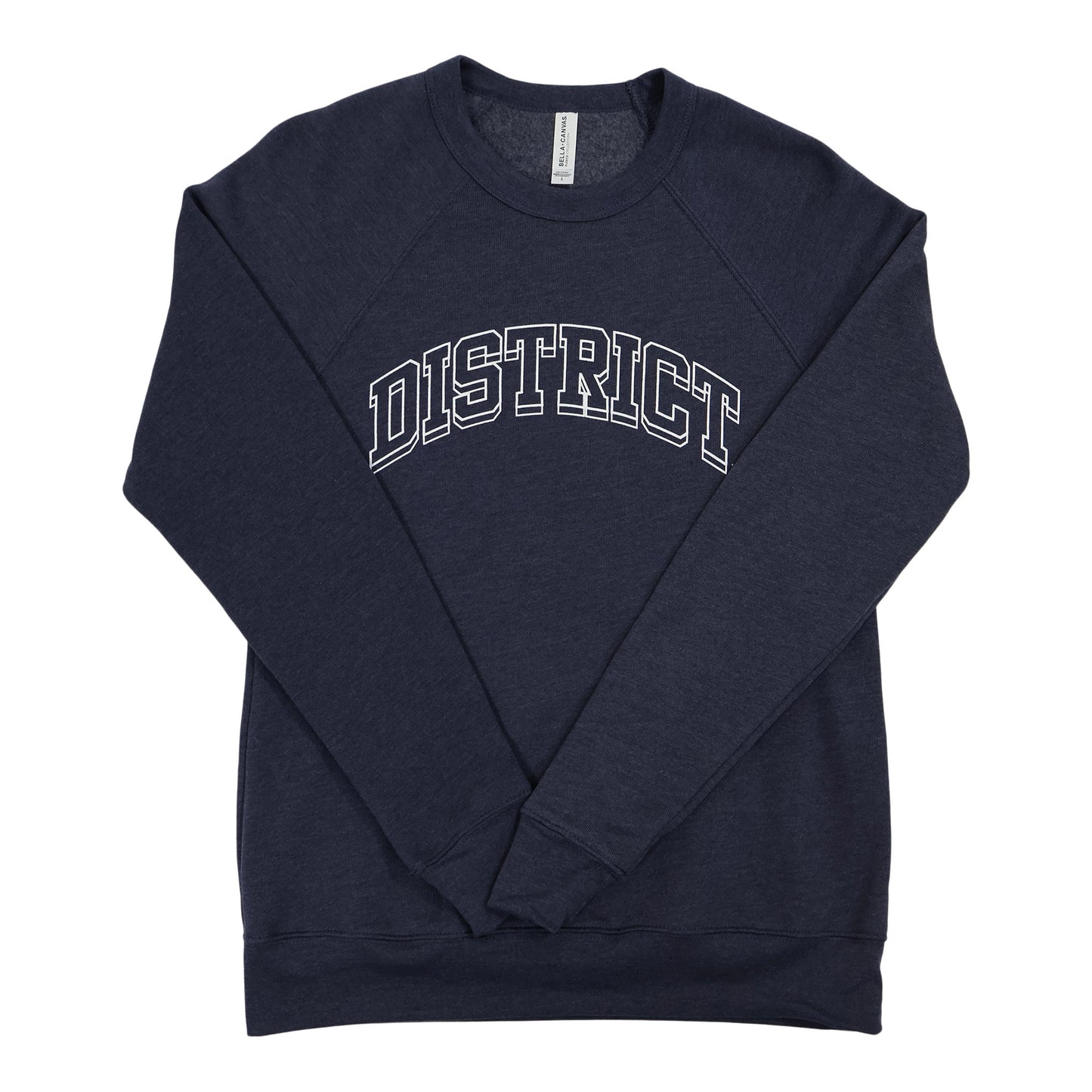 Unisex District Arched Crewneck Sweatshirt- Heather Navy