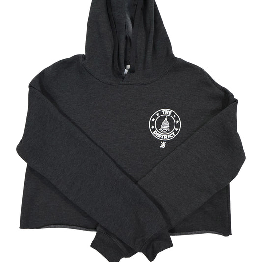 Ladies District Seal Sponge Fleece Cropped Hoodie