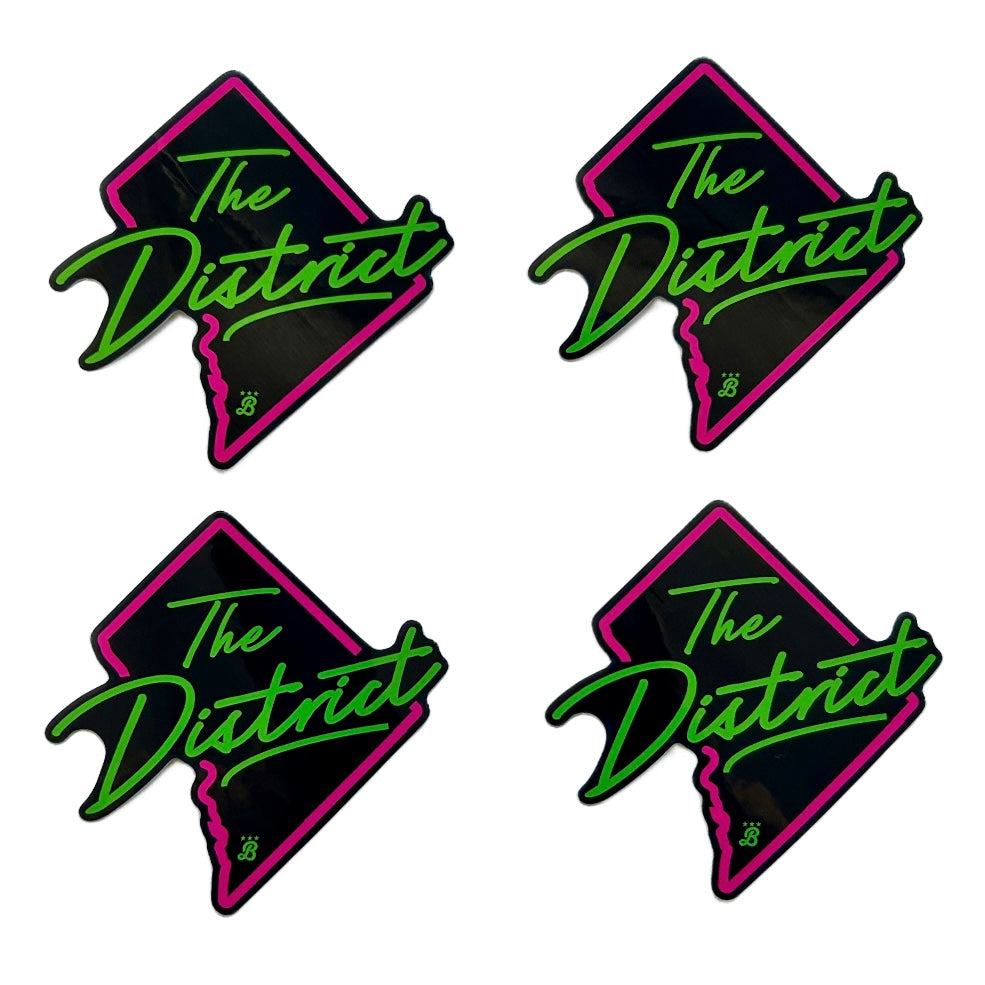 The District Neon sticker packs