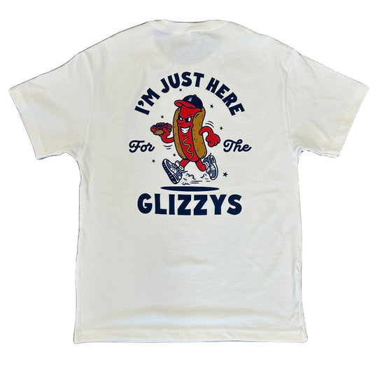 Unisex "I'm just here for the Glizzys" shirt - Vintage White