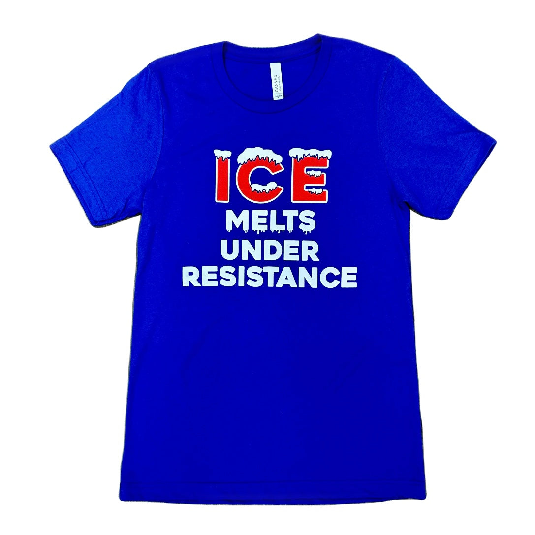 Unisex 'Ice Melts Under Resistance' T-shirt - Royal Blue