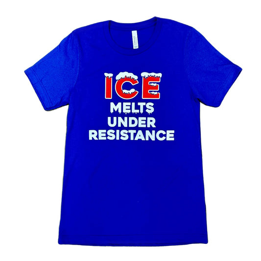 Unisex 'Ice Melts Under Resistance' T-shirt - Royal Blue