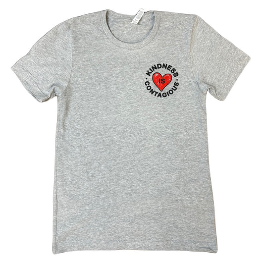 Unisex 'Kindness is Contagious' Double sided T-shirt - Athletic Heather Gray
