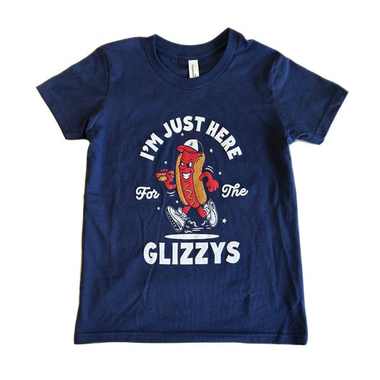 Youth "I'm just here for the Glizzys" shirt - Assorted Colors