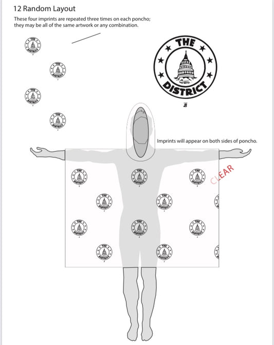 Clear 'The District Seal' Rain Poncho