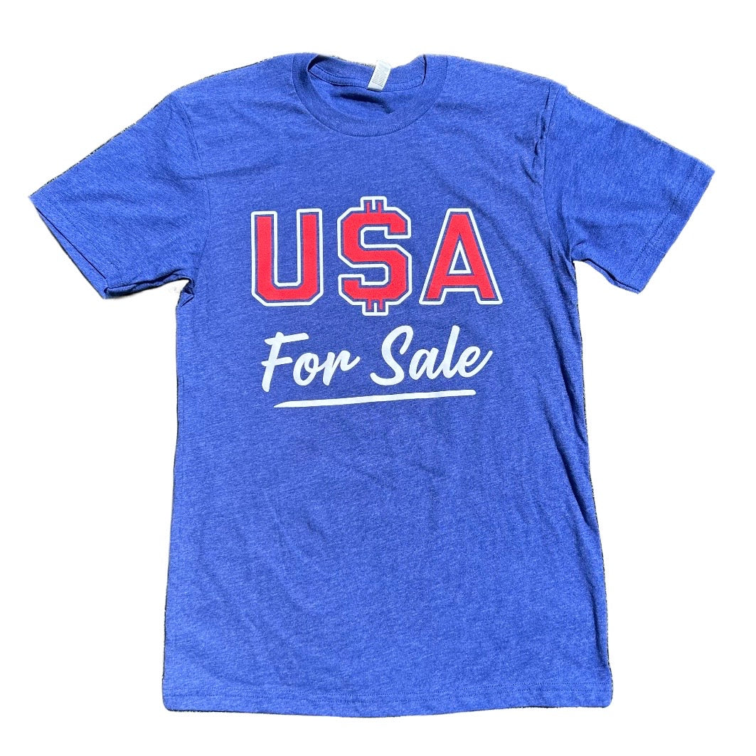 Unisex "U$A For Sale" T-shirt - Heather Lapis Blue
