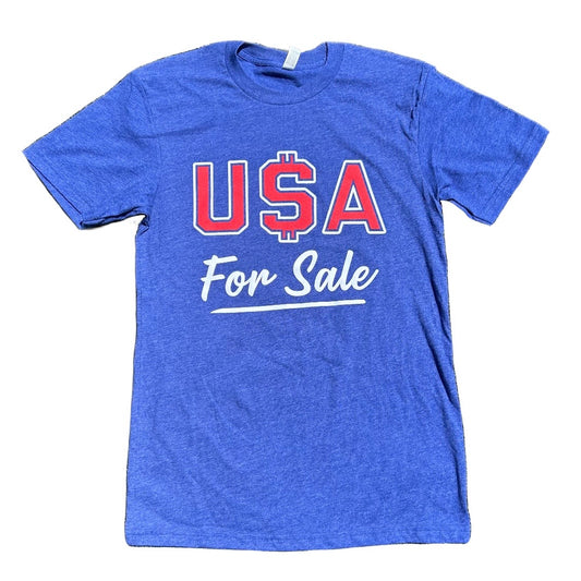 Unisex "U$A For Sale" T-shirt - Heather Lapis Blue
