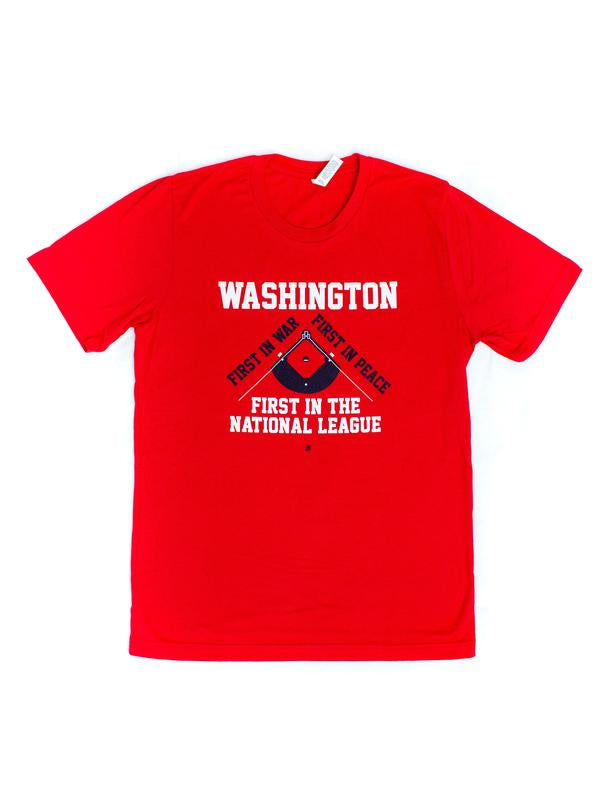 Washington Nationals T-Shirt from Homage. | Red | Vintage Apparel from Homage.