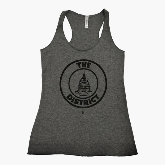 Ladies The District Seal Tank Top - Grey Triblend