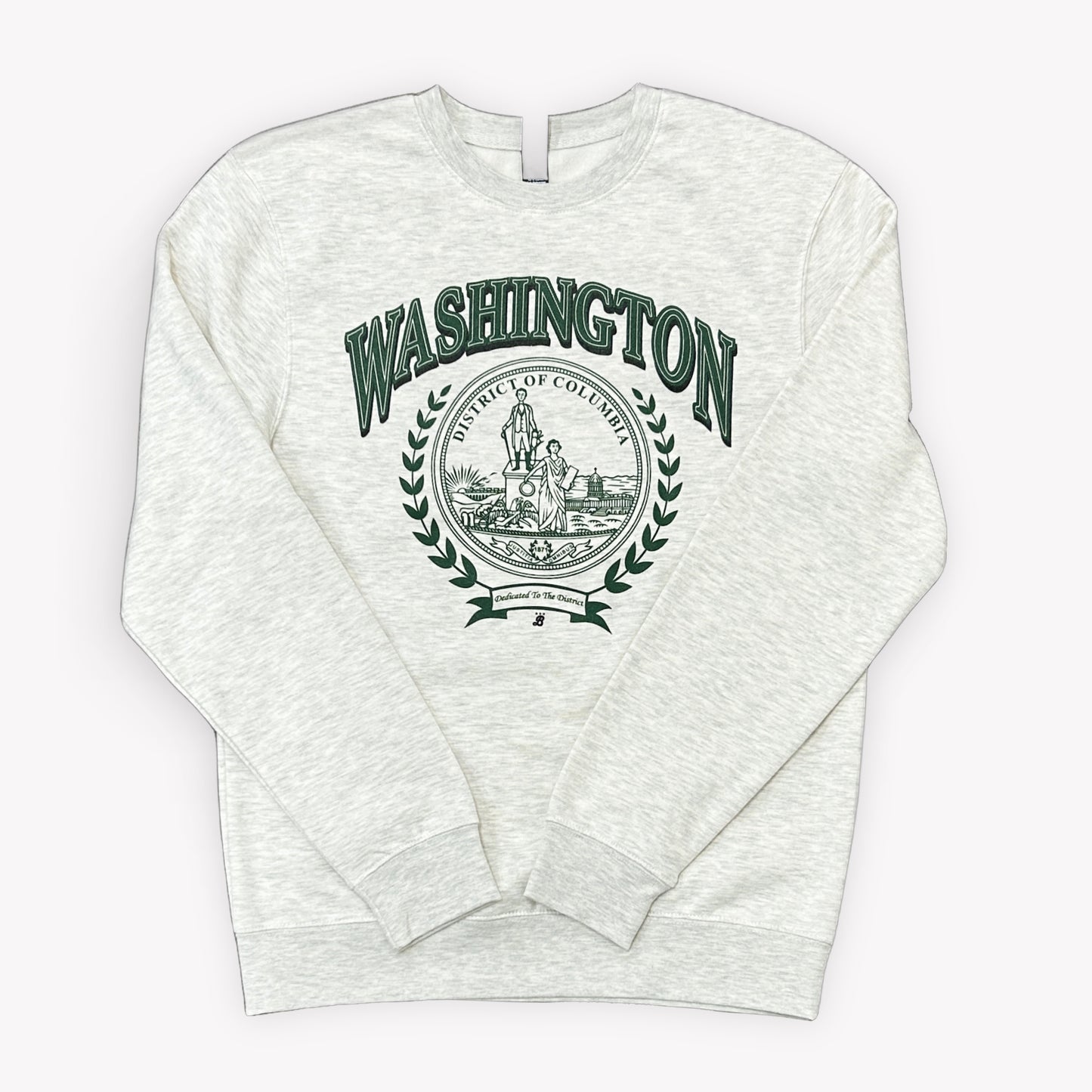 Washington OG Crest Crewneck Sweatshirt - Heather Oatmeal