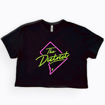 Ladies 'The District' Neon Crop Top