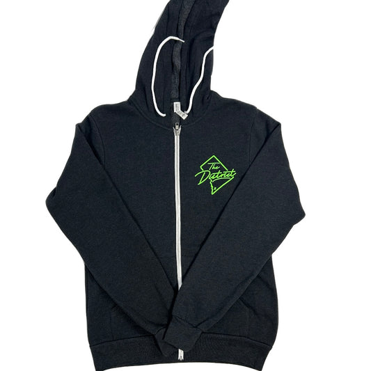 Unisex 'The District' Neon Double-Sided Zip Hoodie