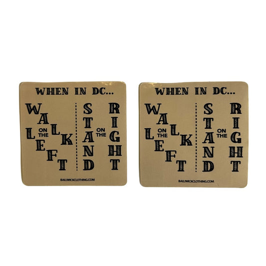 'Walk Left, Stand Right' Sticker Packs