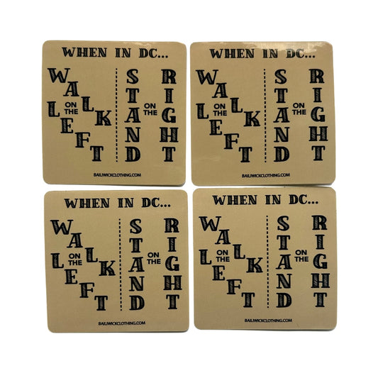'Walk Left, Stand Right' Sticker Packs