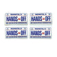 "Hands Off" DC License Plate Sticker packs