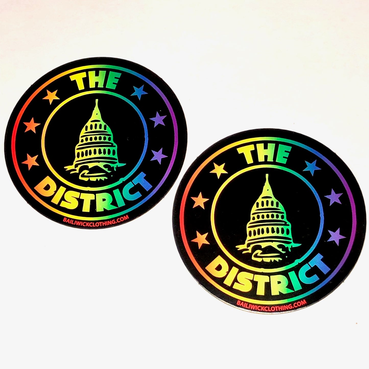 The District Seal - Rainbow Pride sticker - 2 pack