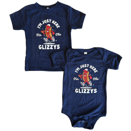 Infant & Toddler 'I'm Just Here for the Glizzys' - Navy Blue