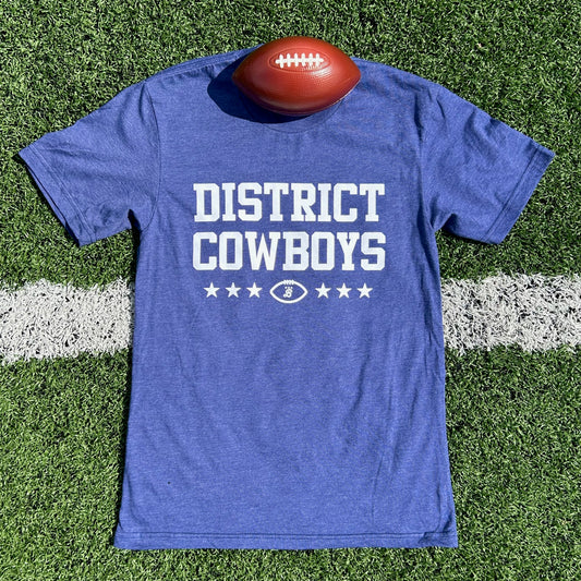 Unisex Blue 'District Cowboys' T-shirt