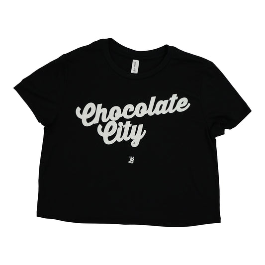 Ladies Chocolate City Crop Top - Black