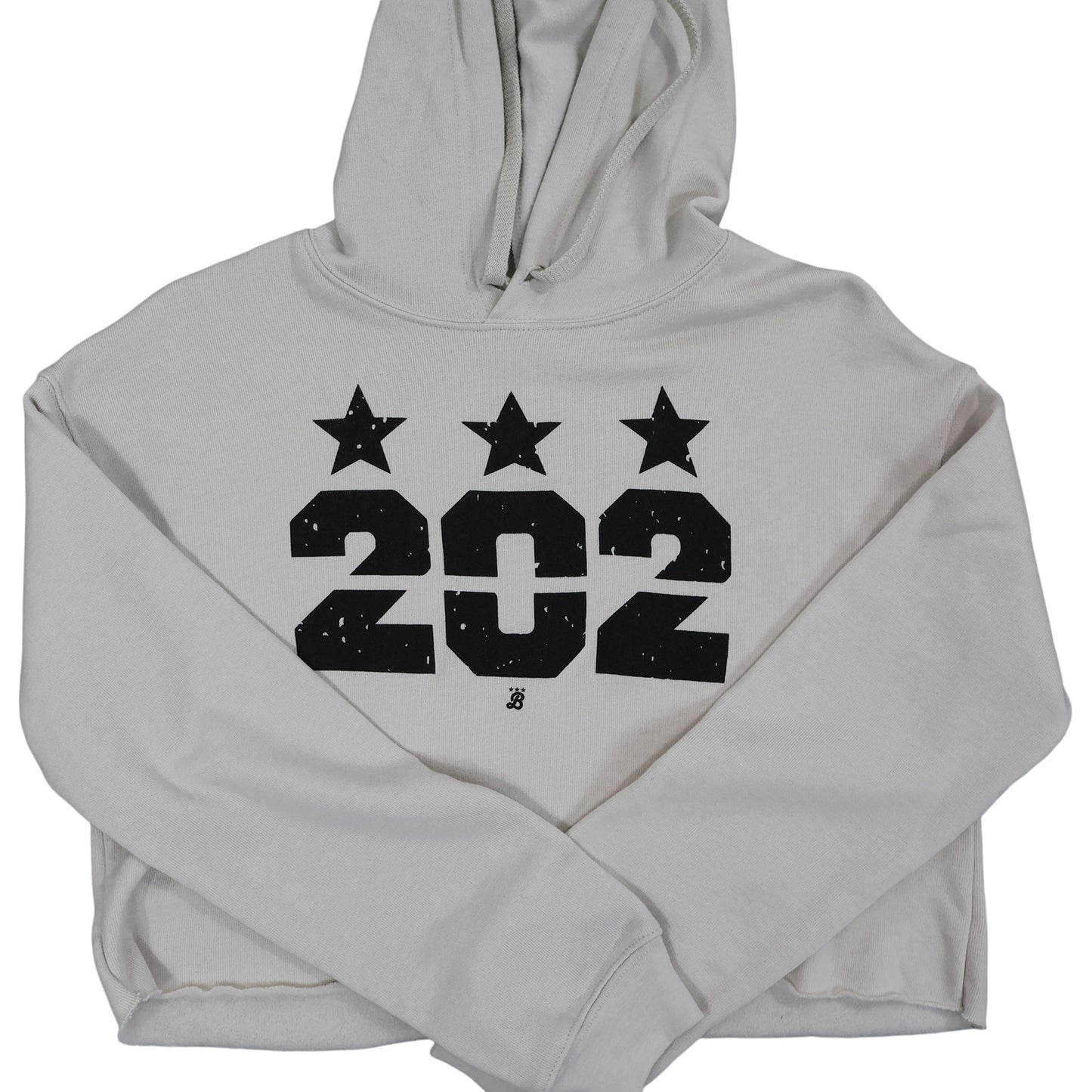 Ladies 202 Stars Sponge Fleece Cropped Hoodie