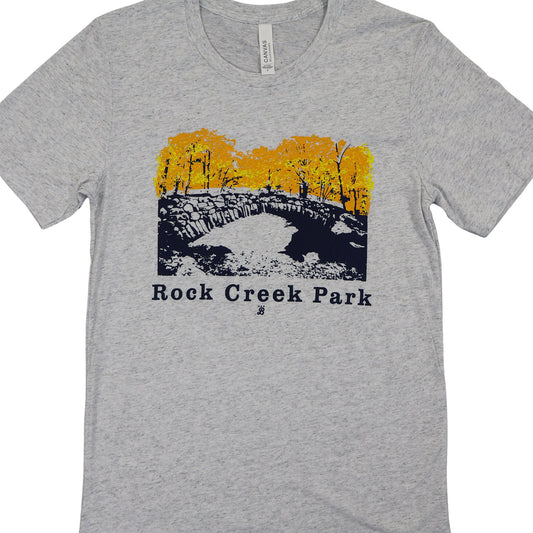 Unisex "Rock Creek Park" White Fleck Triblend shirt