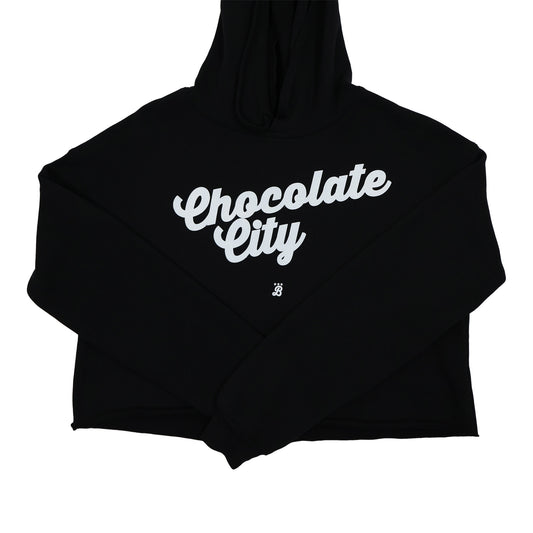 Ladies Chocolate City Cropped Hoodie