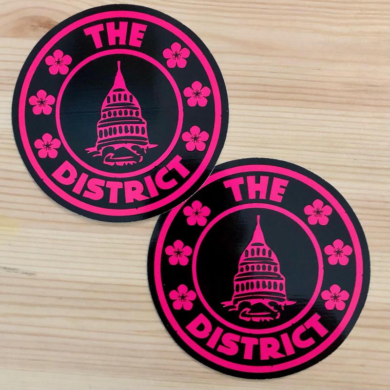 Dist Sticker District Seal Cherry Blossom Sticker - 2 pack – Bailiwick Clothing