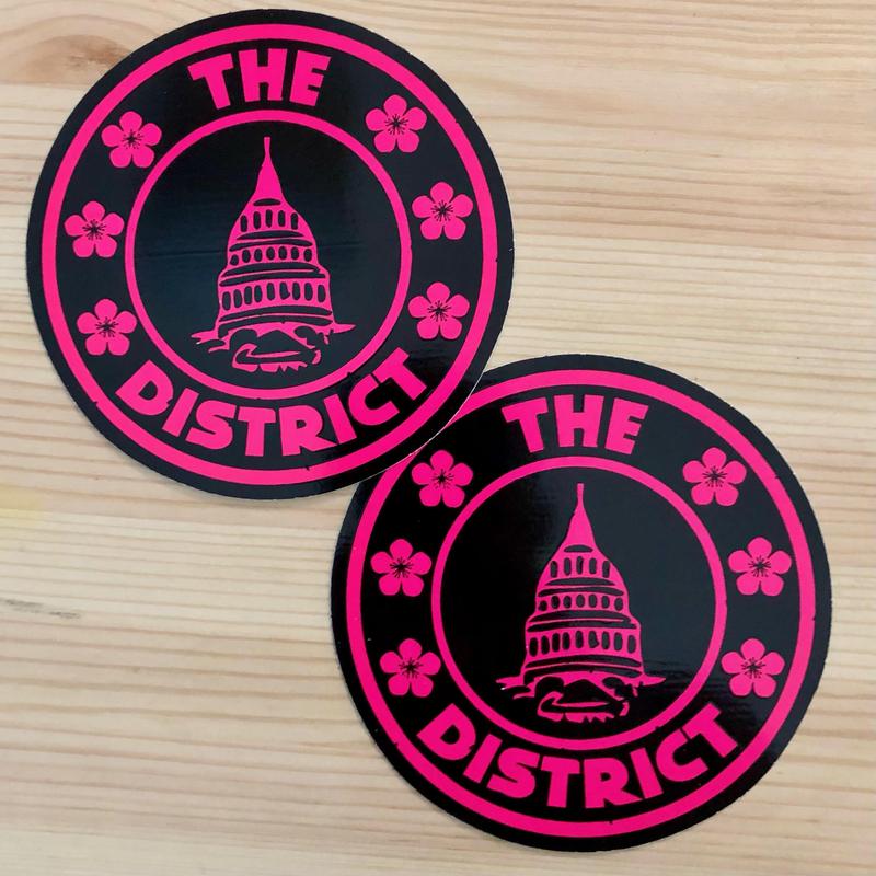 District Seal Cherry Blossom Sticker - 2 pack